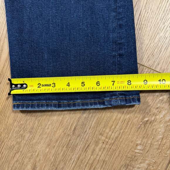 Levi’s Ribcage Straight Ankle Jeans Distressed Dark Wash W30 L27 High Rise - Picture 9 of 10